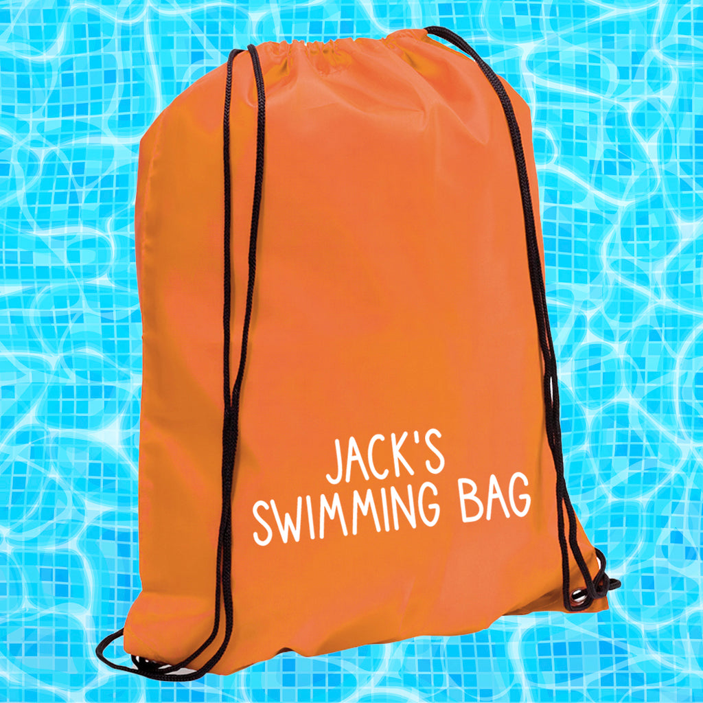 Orange Personalised Swimming Bag