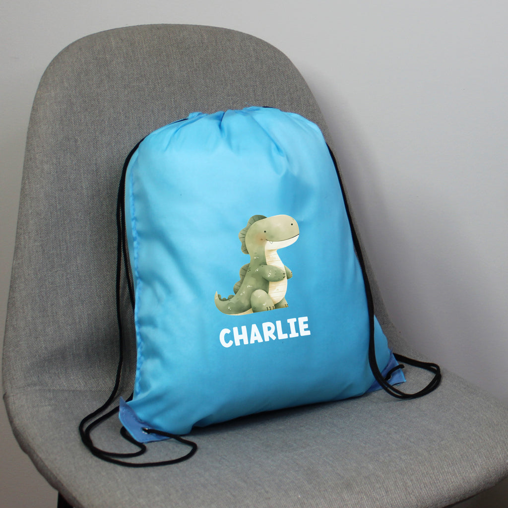 Personalised Children's Dinosaur PE Bag