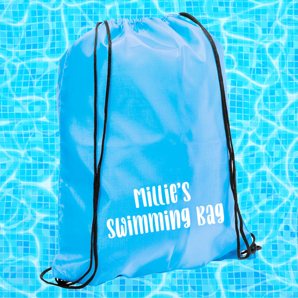 Light Blue Personalised Swimming Bag