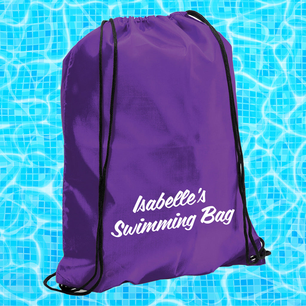 Purple Personalised Swimming Bag