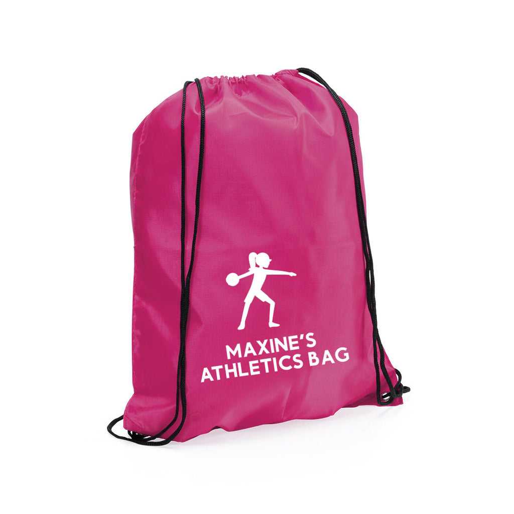 Personalised Athletics Drawstring Bag