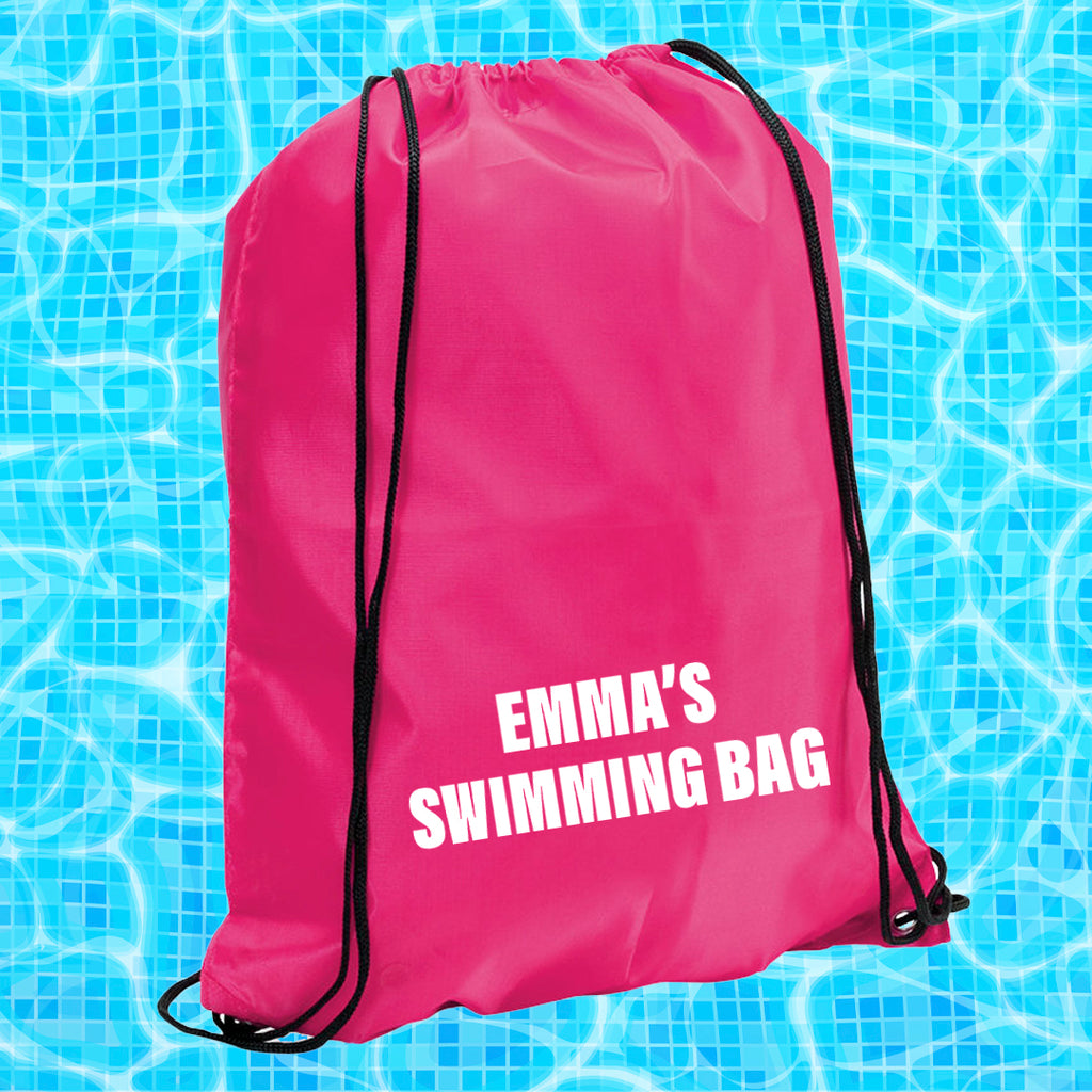 Fuschia Personalised Swimming Bag