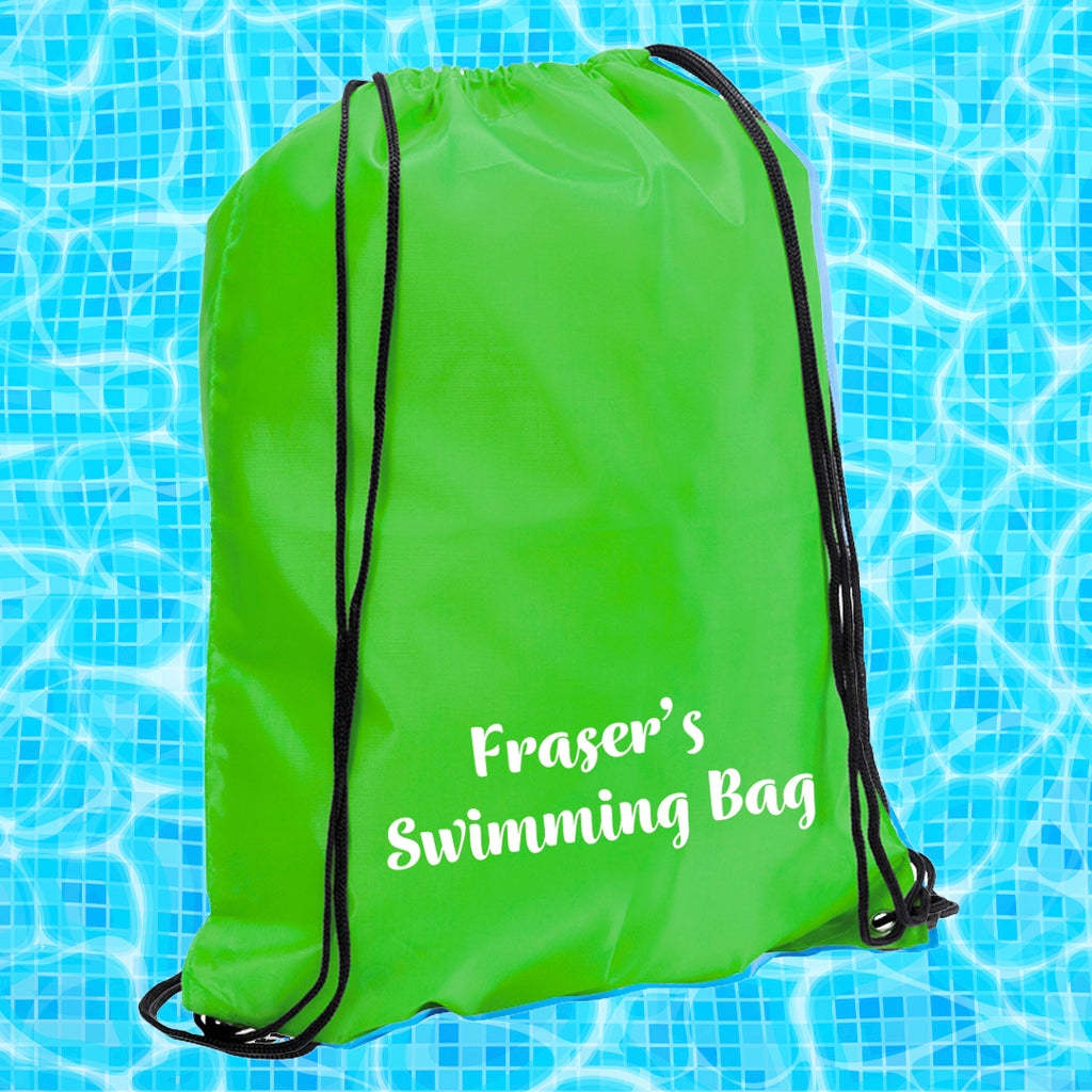 Light Green Personalised Swimming Bag