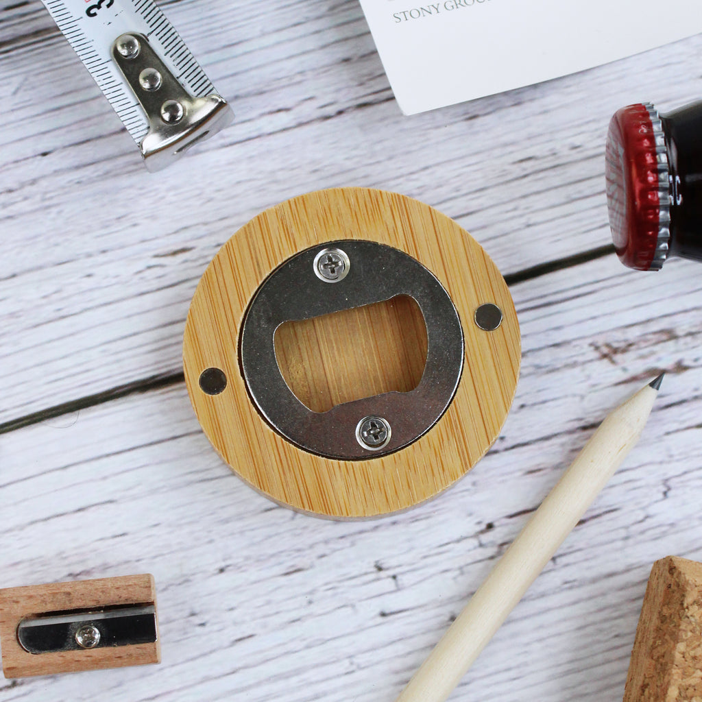 Dad's Favourite Tool Wooden Magnetic Bottle Opener