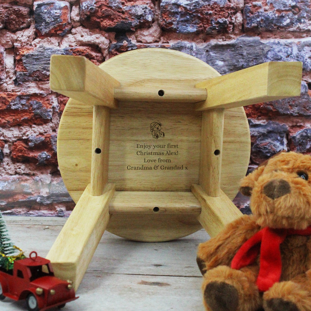 Personalised 'Happy First Christmas' Stool