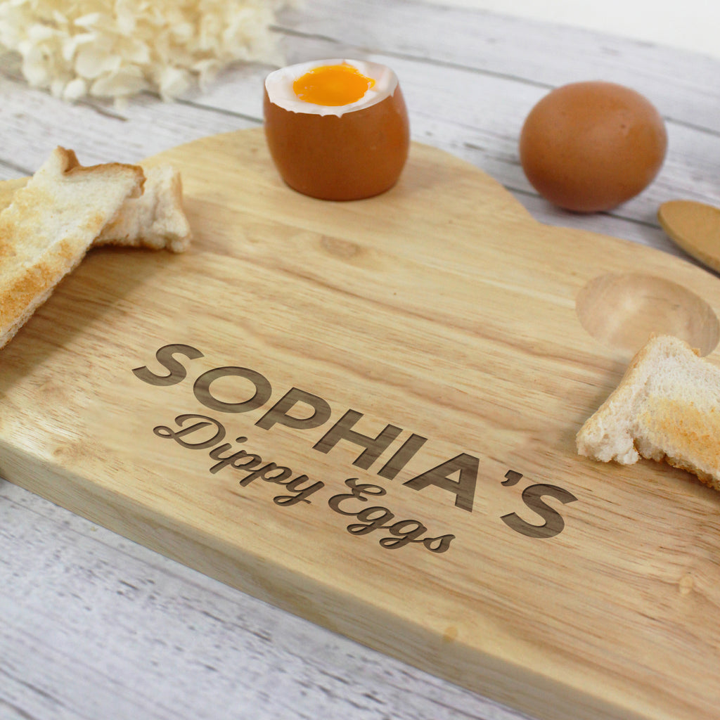 Personalised Cloud Shaped 'Dippy Eggs' Breakfast Board