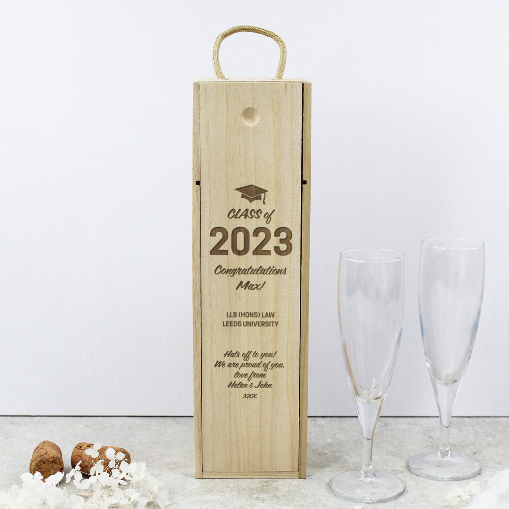 Personalised Class of 2023 Graduation Wine Box