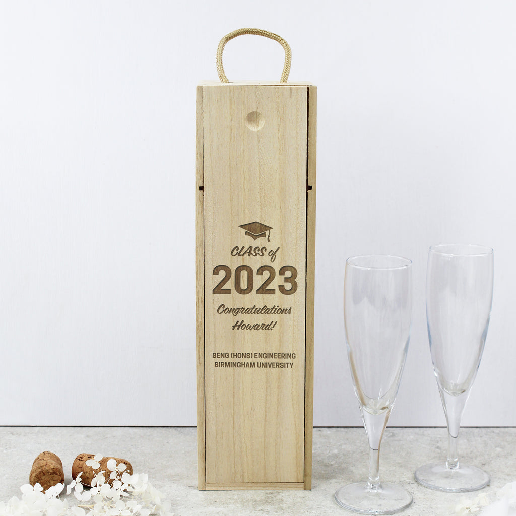 Personalised Class of 2023 Graduation Wine Box