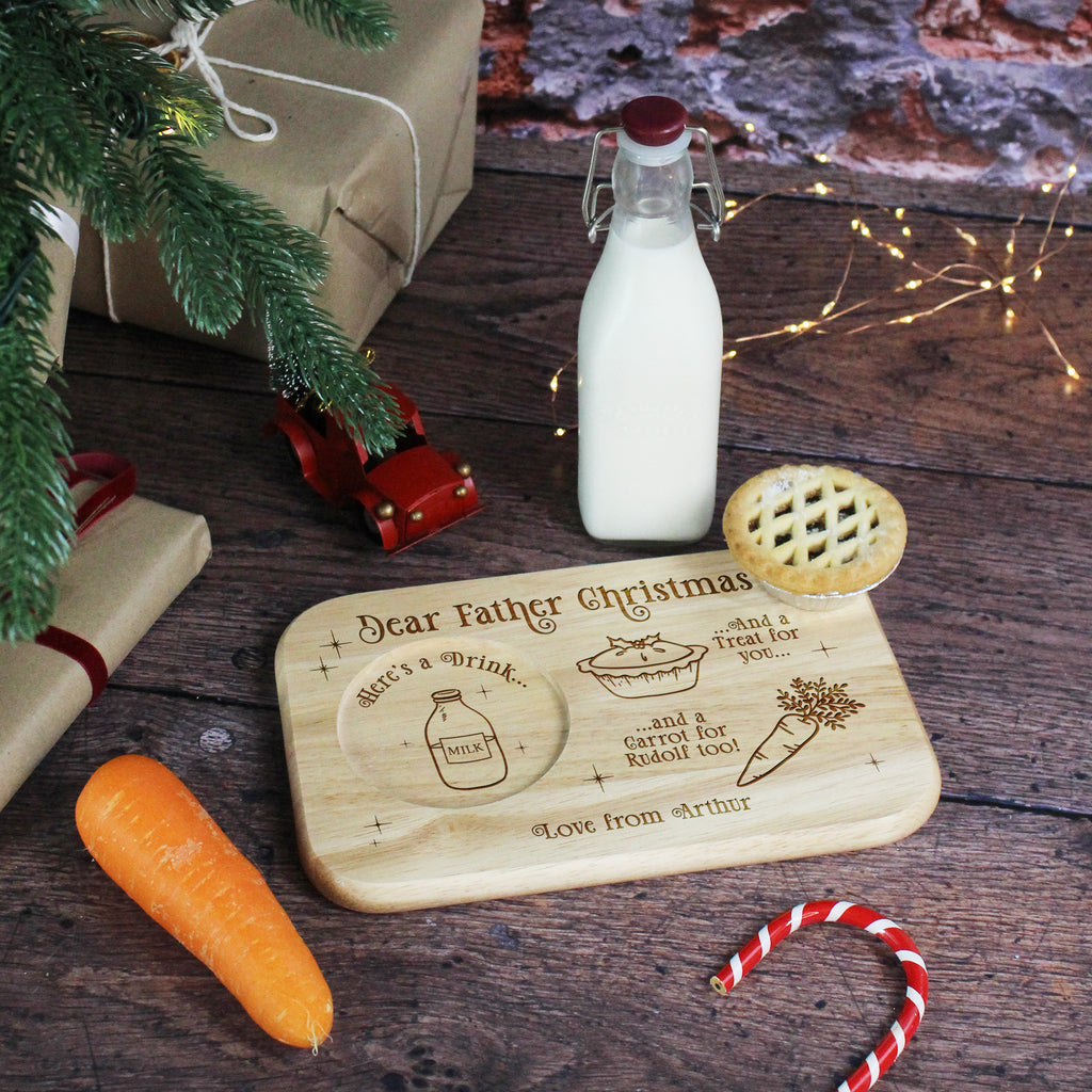 Personalised Traditional Christmas Eve Tea & Biscuits Board