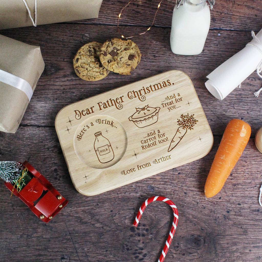 Personalised Traditional Christmas Eve Tea & Biscuits Board