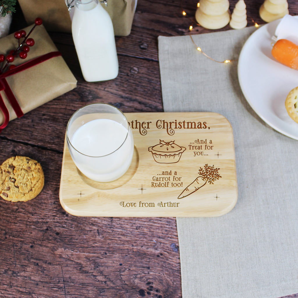 Personalised Traditional Christmas Eve Tea & Biscuits Board