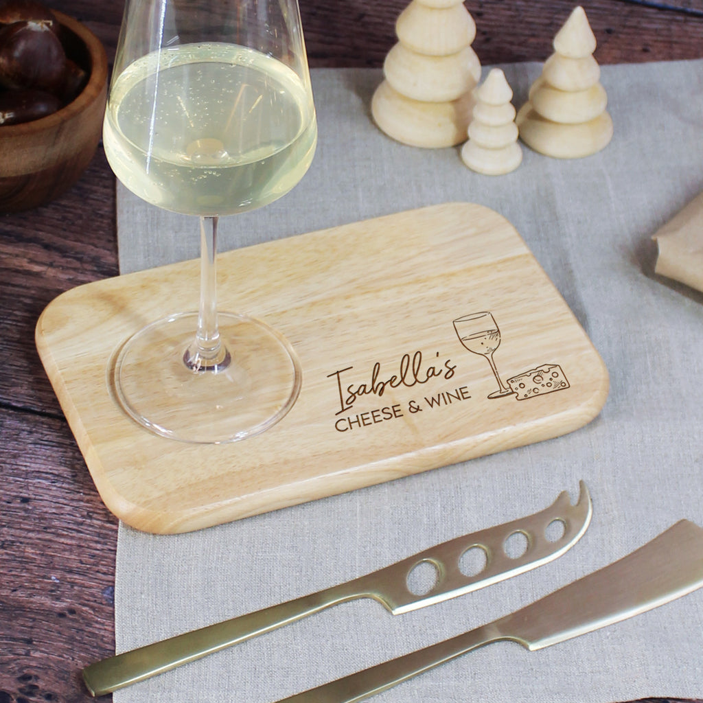 Personalised Cheese & Wine Board