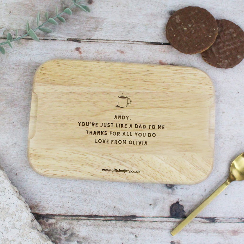 Personalised Dad's Coffee & Biscuits Board