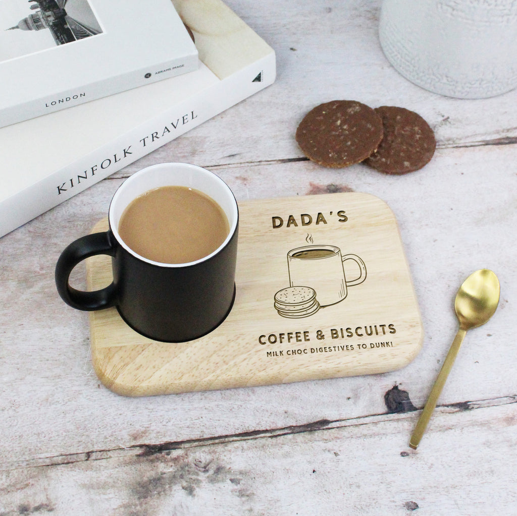 Personalised Dad's Coffee & Biscuits Board