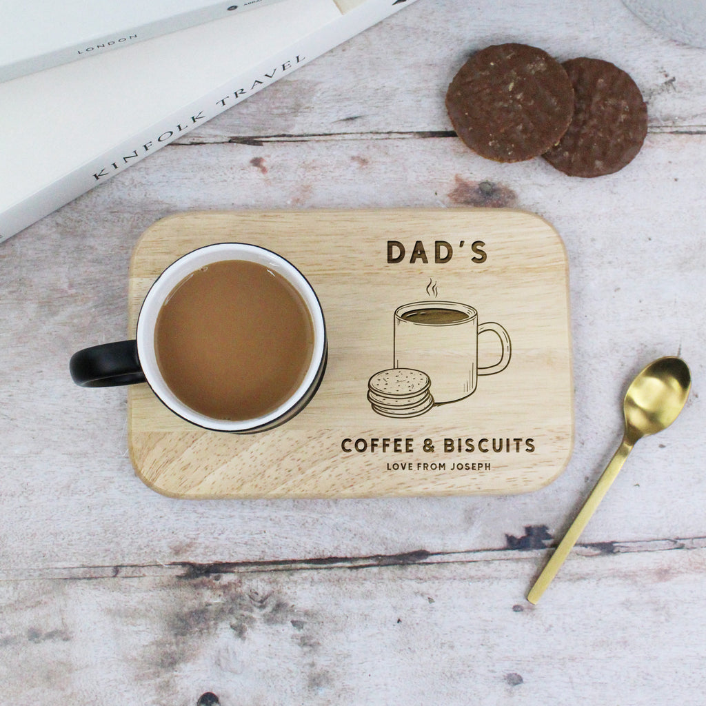 Personalised Dad's Coffee & Biscuits Board