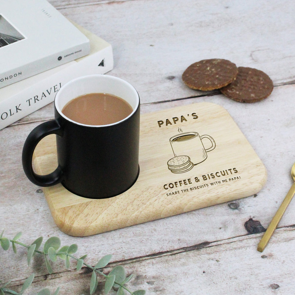 Personalised Dad's Coffee & Biscuits Board