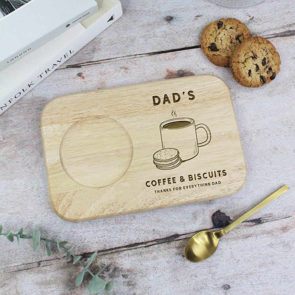 Personalised Dad's Coffee & Biscuits Board