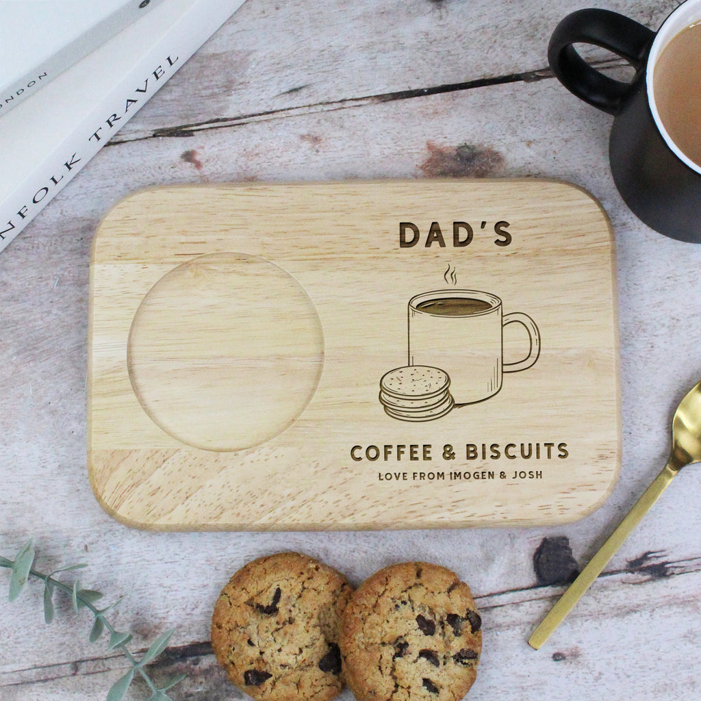 Personalised Dad's Coffee & Biscuits Board