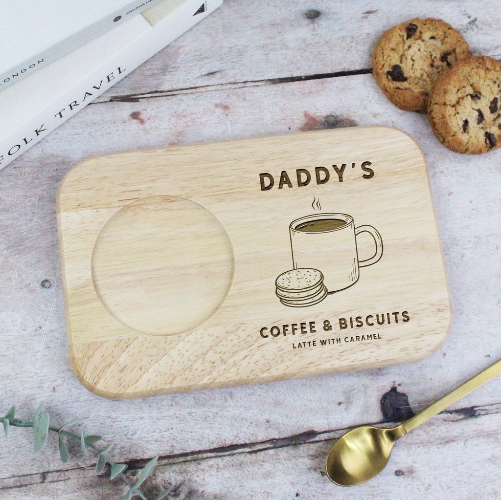 Personalised Dad's Coffee & Biscuits Board