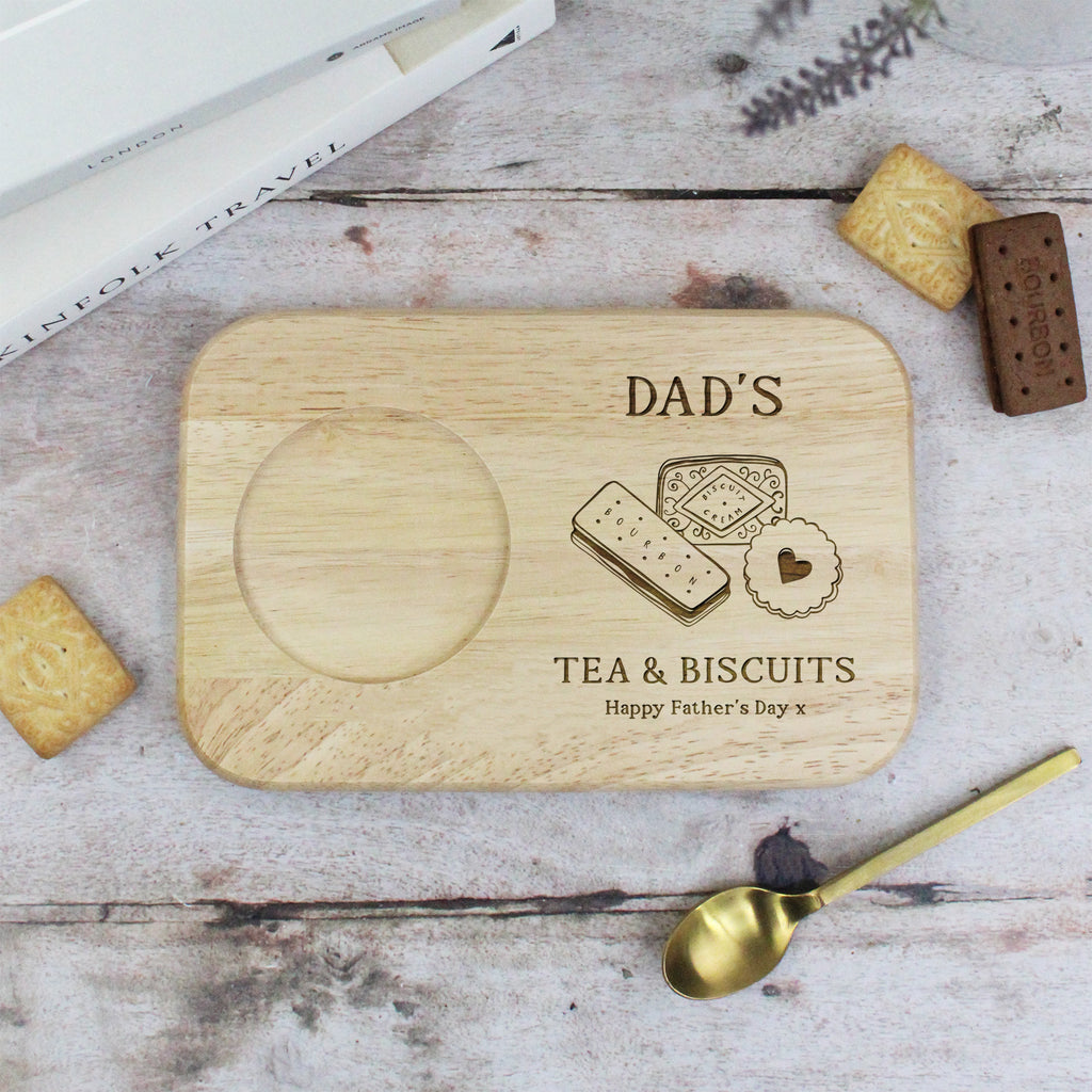 Personalised Dad’s Tea & Biscuits Board & Mug Set