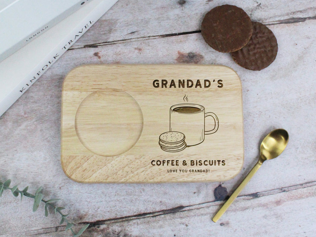 Personalised 'Grandad’s Coffee & Biscuits' Board