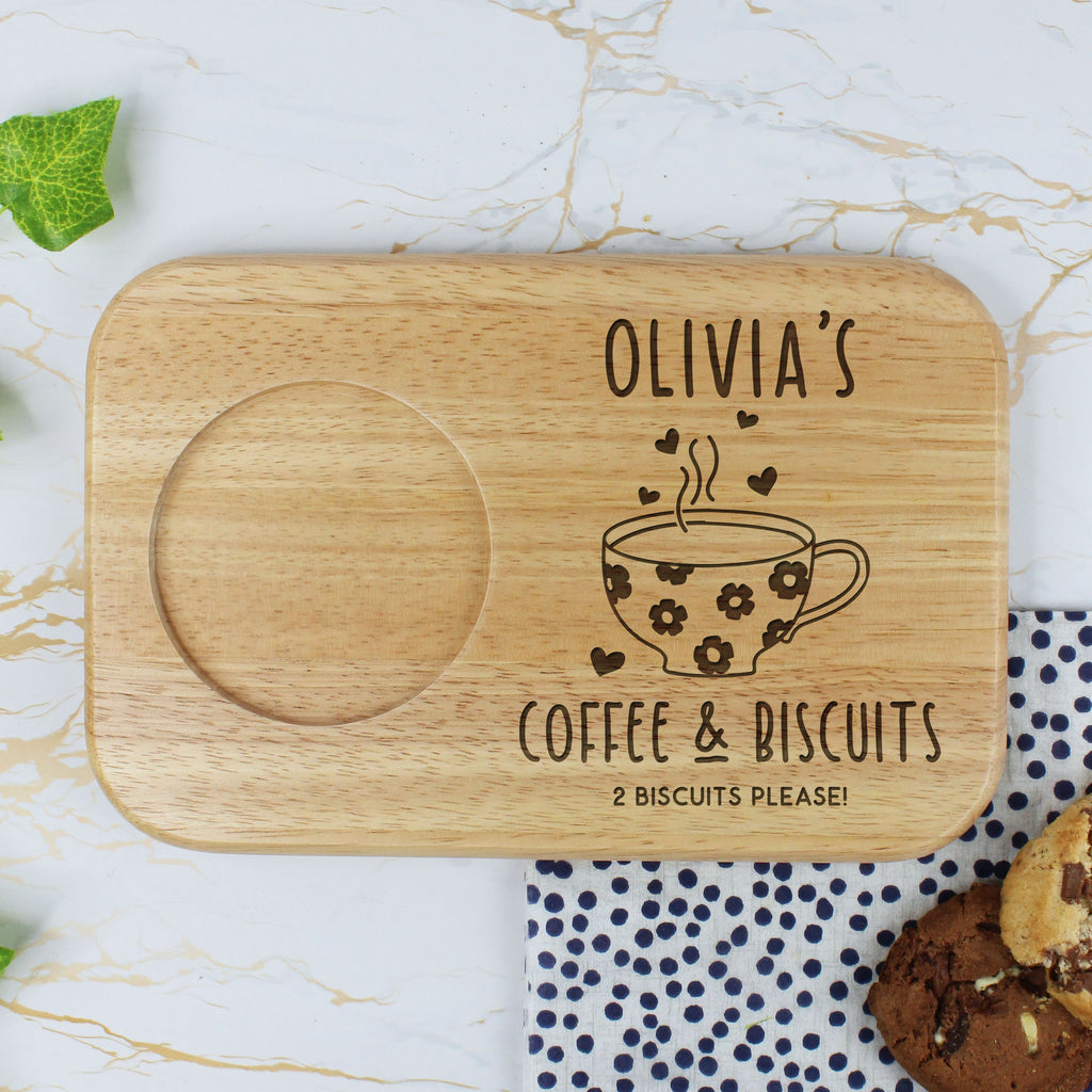 Personalised 'Coffee & Biscuits' Board - Any Name
