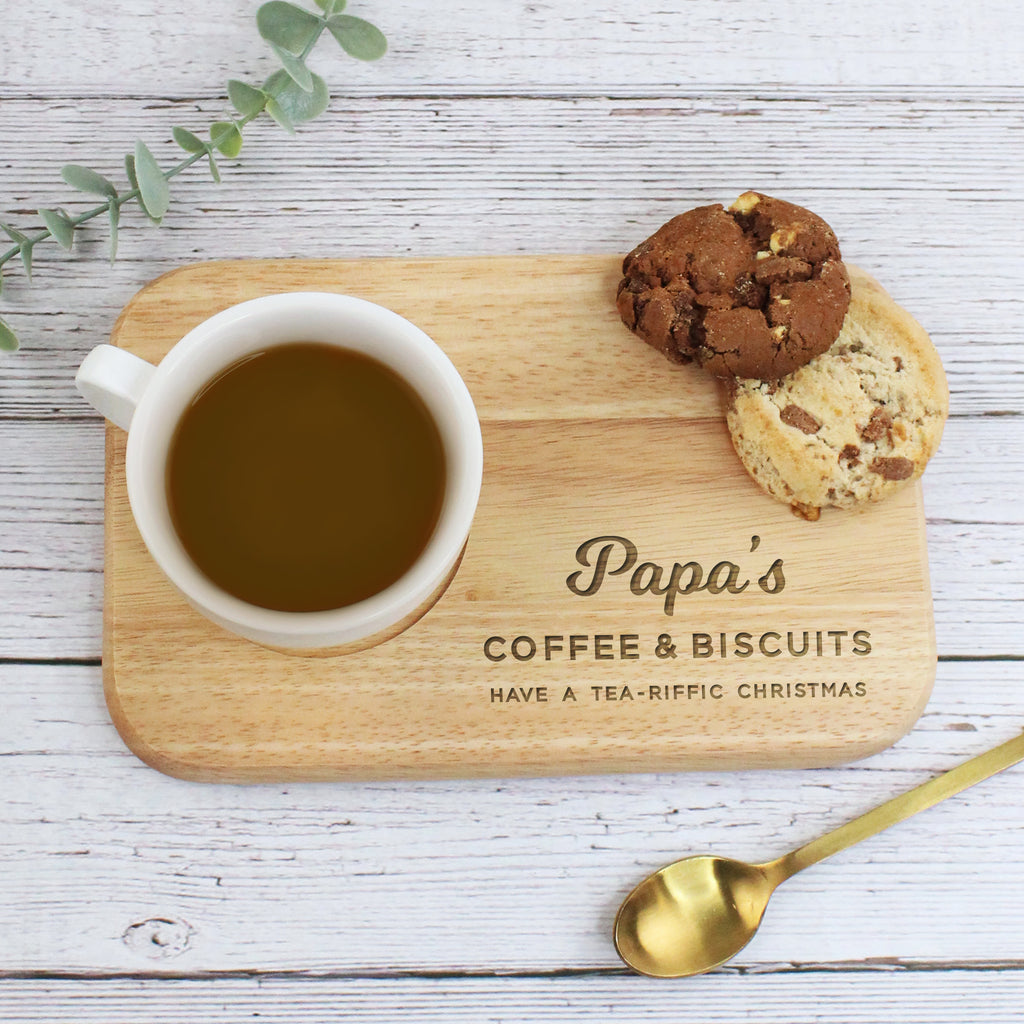 Personalised Grandad's Coffee & Biscuits Board