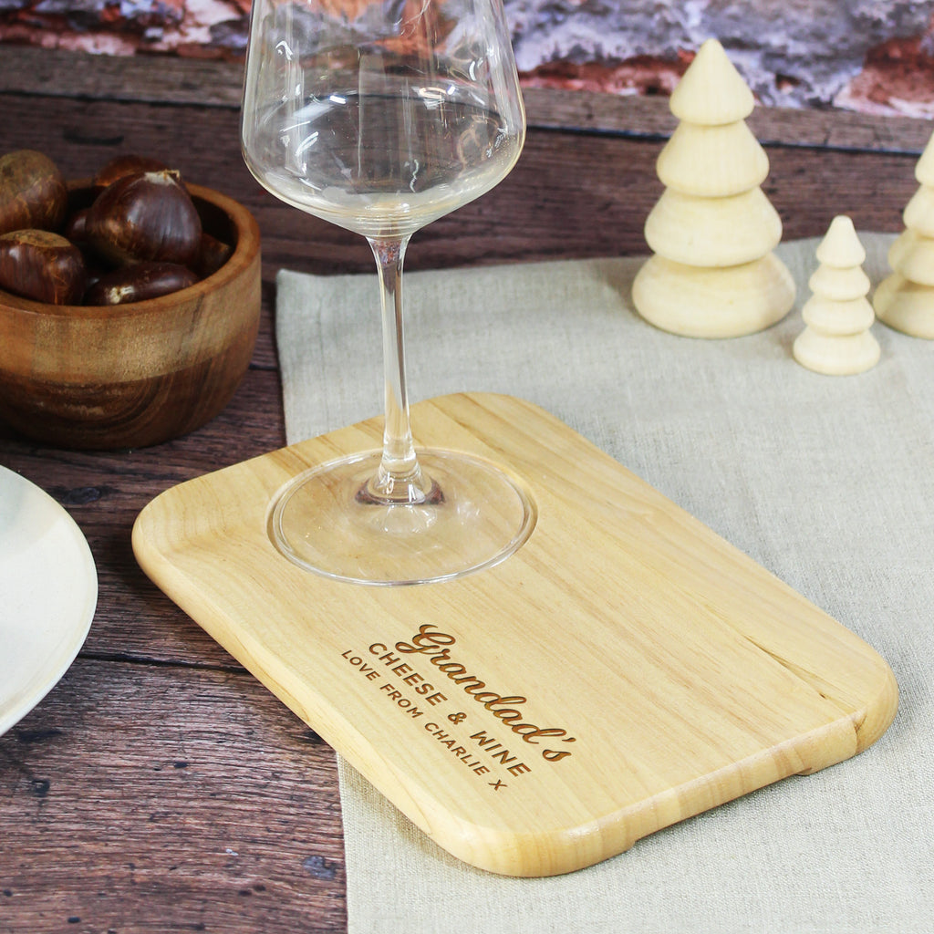 Personalised Cheese & Wine Serving Board