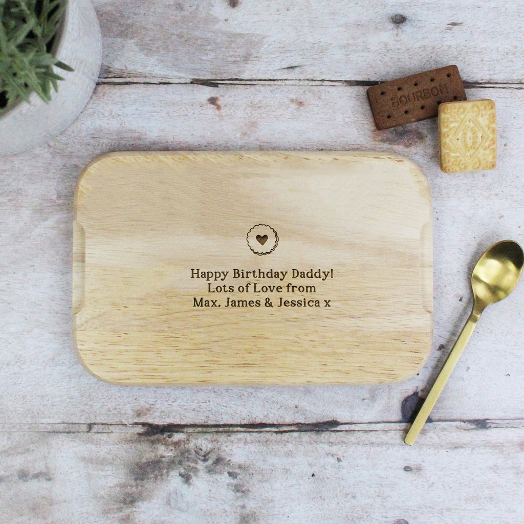 Personalised Dad’s Coffee & Biscuits Board with Cup of Coffee Mug Option