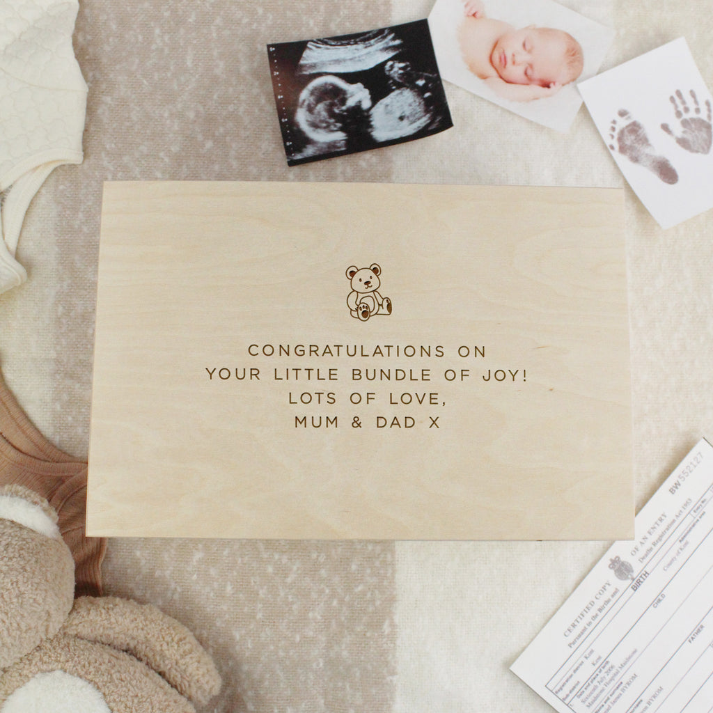 Personalised 'Welcome To The World' Baby Keepsake Box