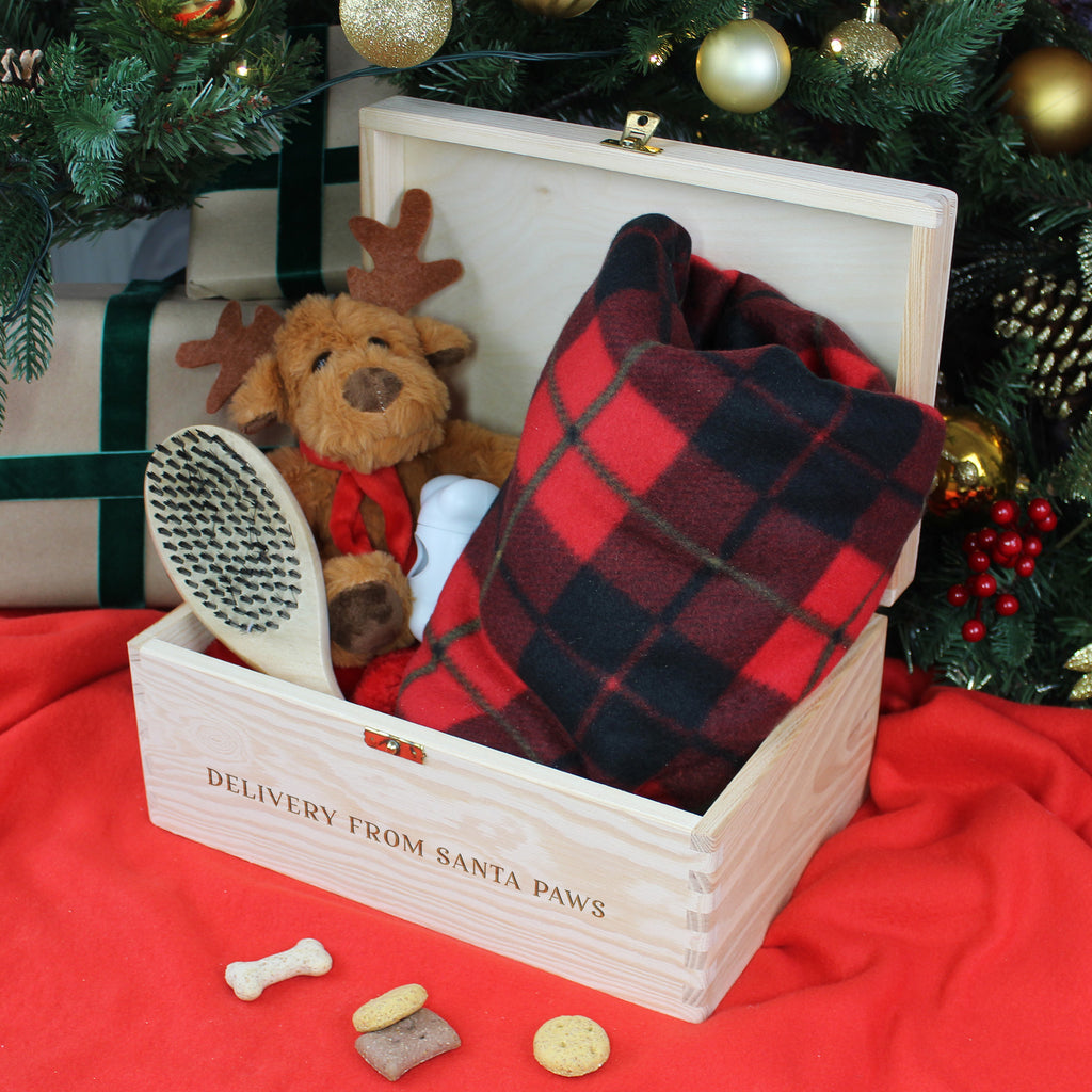 Personalised Large Wooden Pet Christmas Box