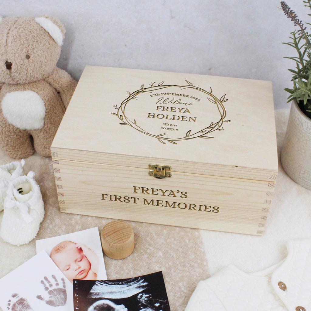 Personalised Baby Keepsake Box