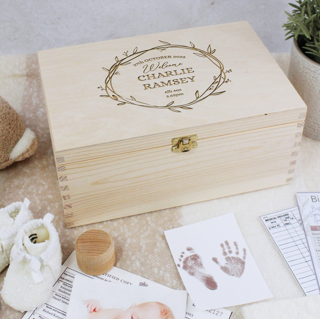 Personalised Baby Keepsake Box