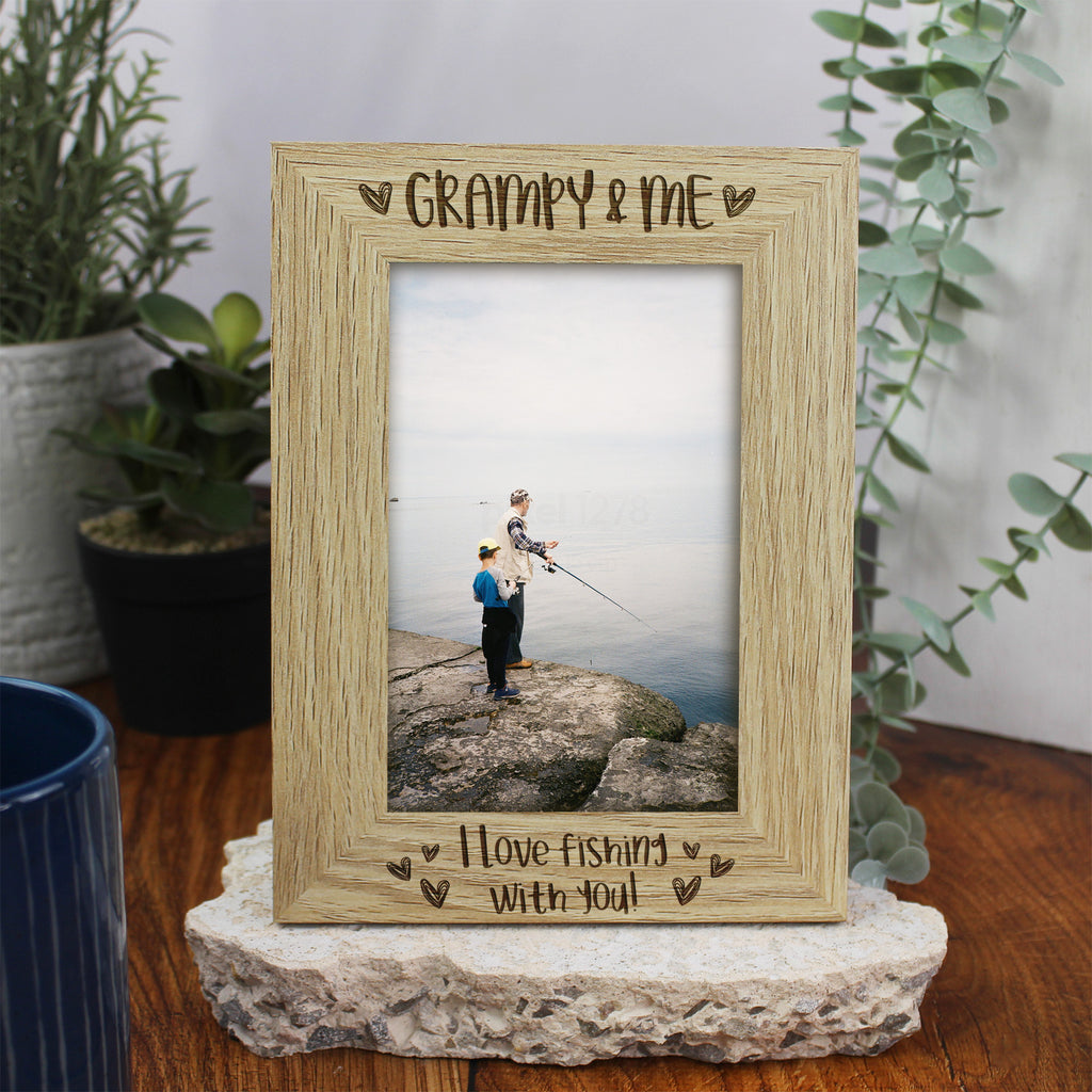 Personalised 'Grandad & Me' Wooden Photo Frame