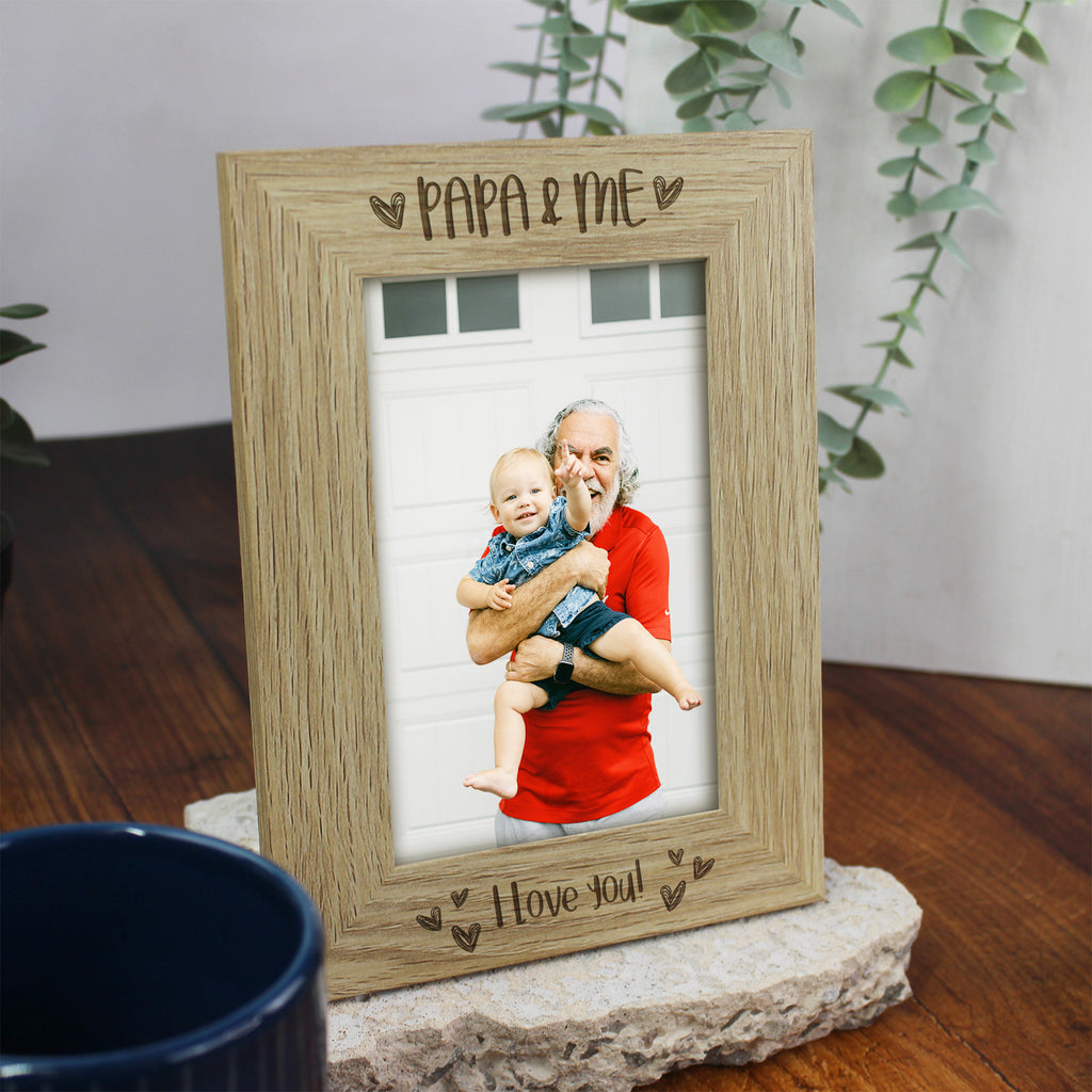 Personalised 'Grandad & Me' Wooden Photo Frame