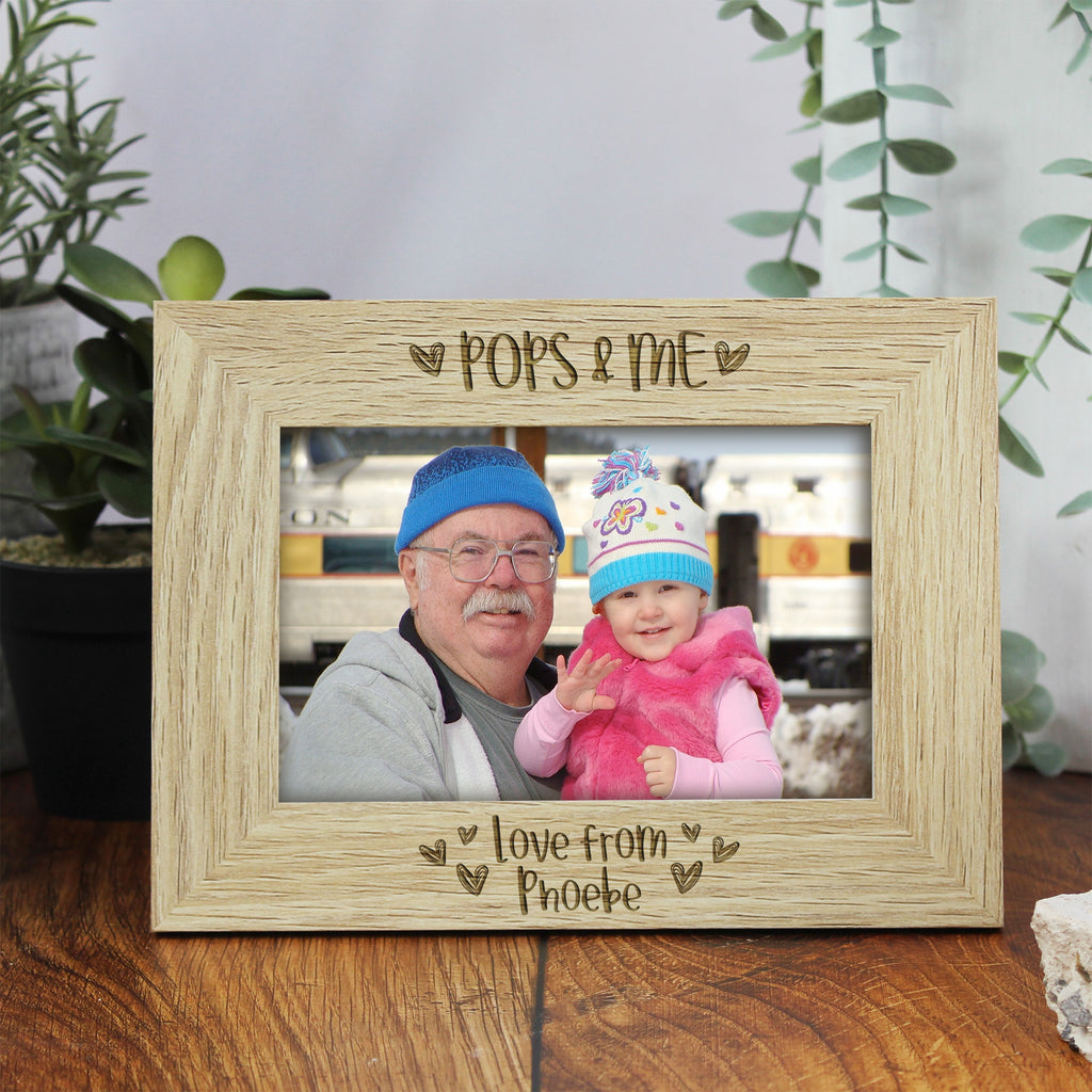 Personalised 'Grandad & Me' Wooden Photo Frame