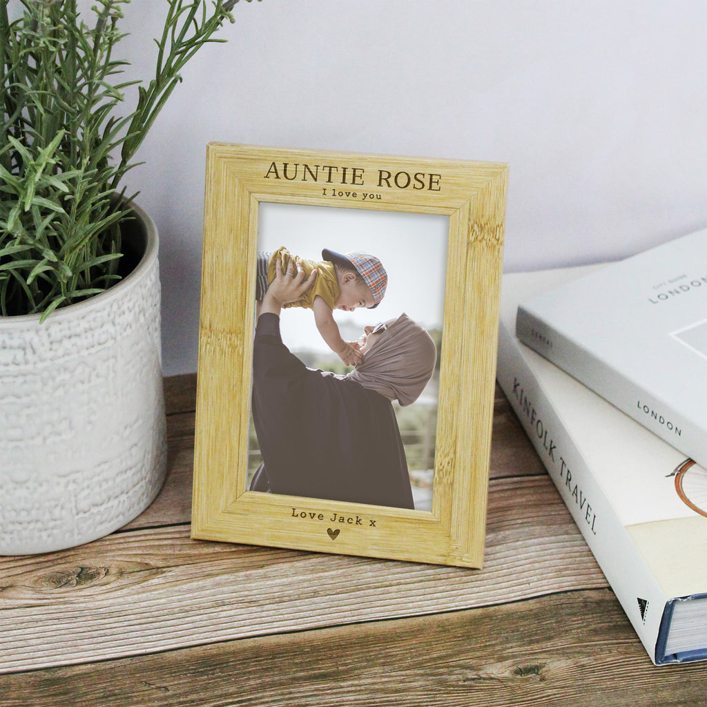 Personalised 'World's Best Auntie' Wooden Photo Frame