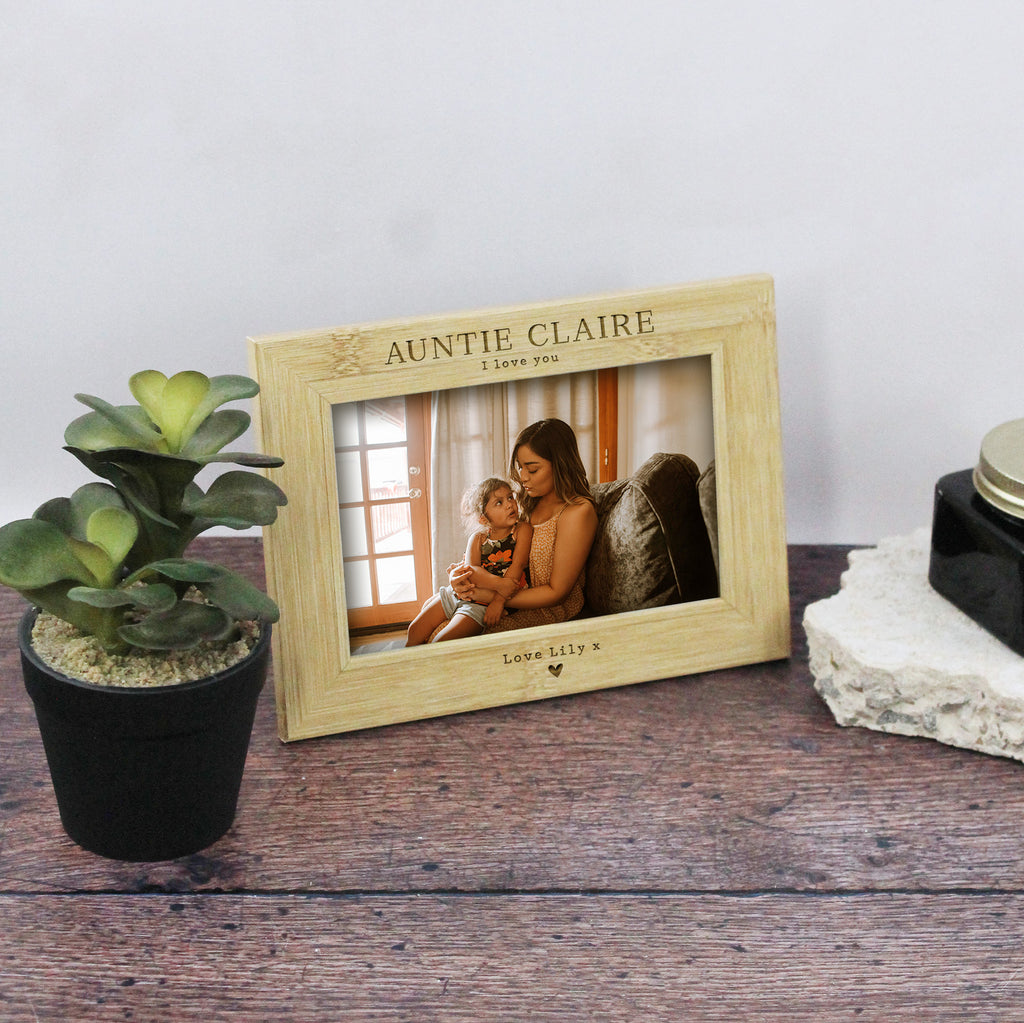 Personalised 'World's Best Auntie' Wooden Photo Frame