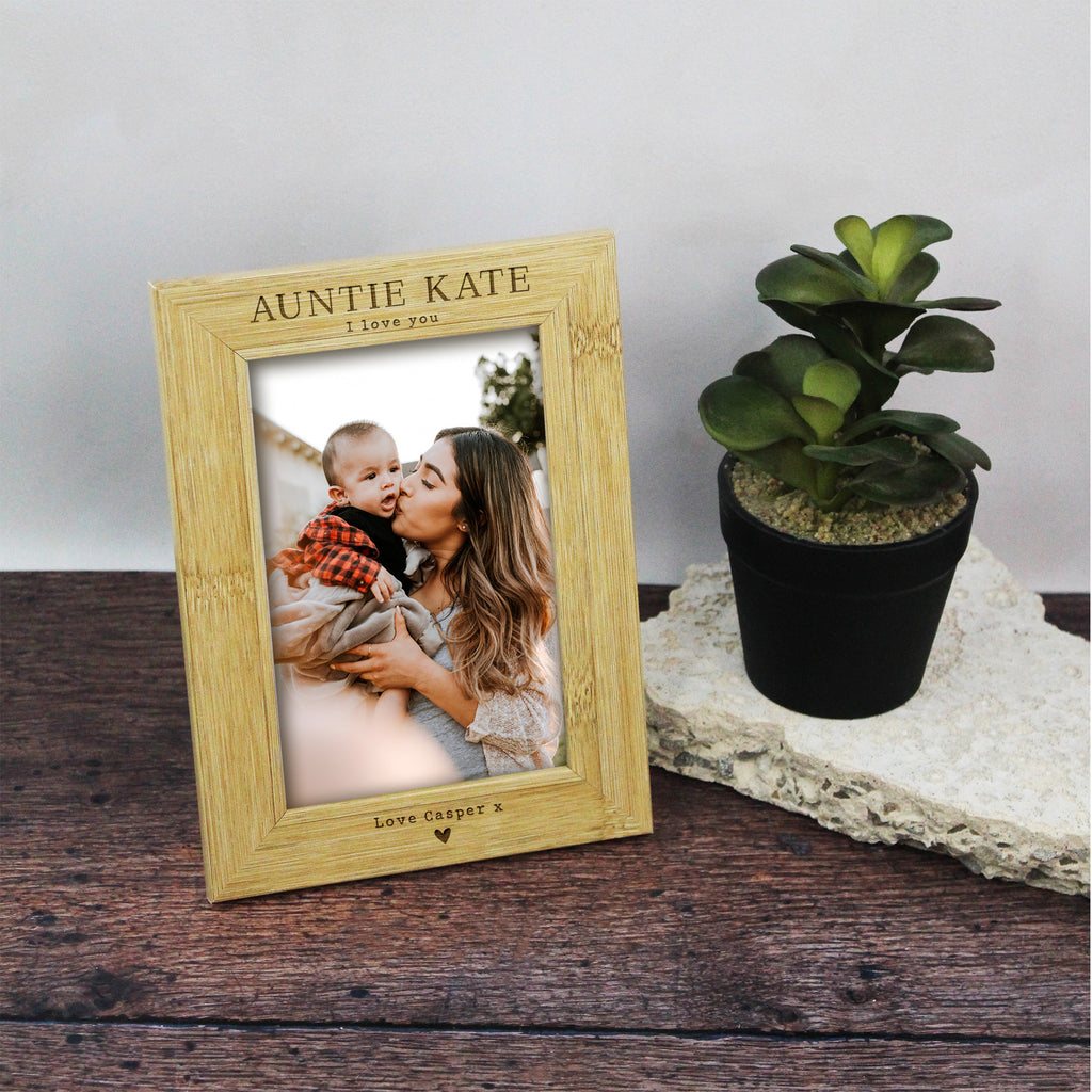 Personalised 'World's Best Auntie' Wooden Photo Frame