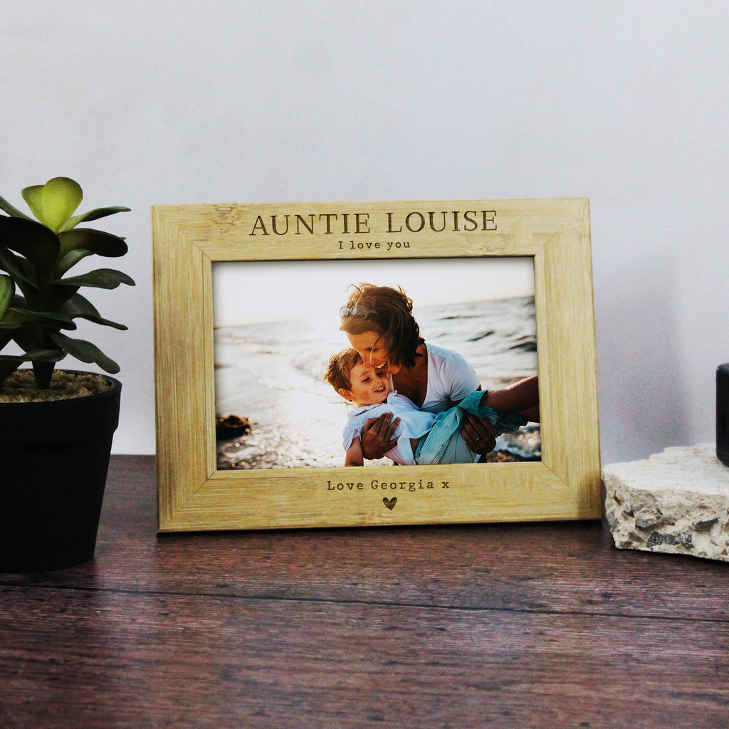 Personalised 'World's Best Auntie' Wooden Photo Frame