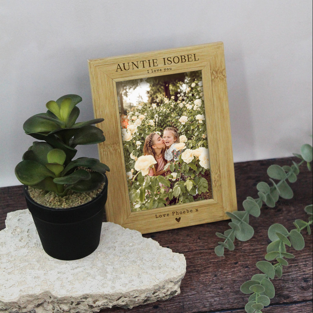 Personalised 'World's Best Auntie' Wooden Photo Frame