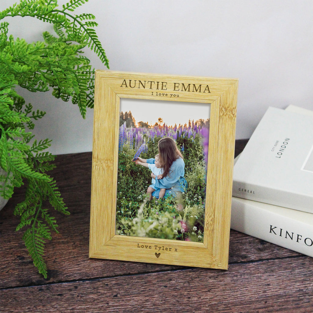 Personalised 'World's Best Auntie' Wooden Photo Frame