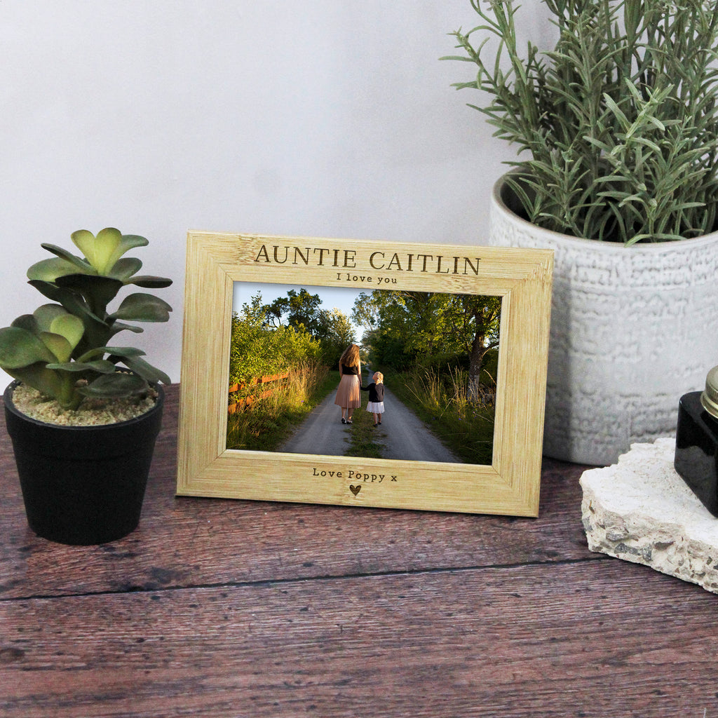 Personalised 'World's Best Auntie' Wooden Photo Frame