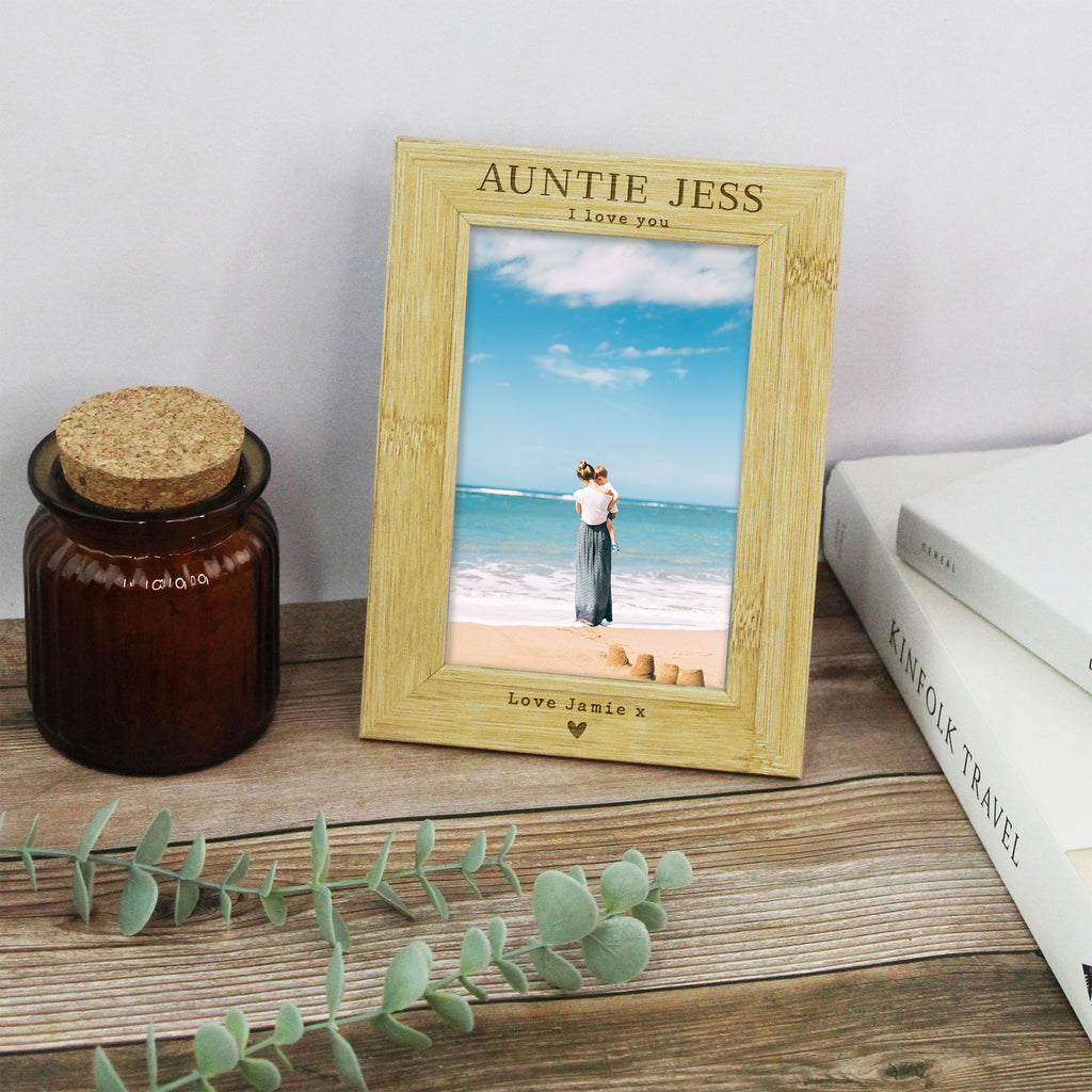 Personalised 'World's Best Auntie' Wooden Photo Frame