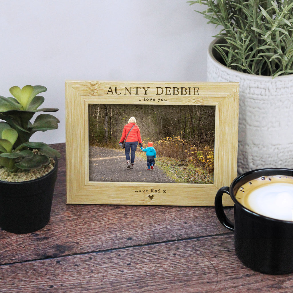 Personalised 'World's Best Auntie' Wooden Photo Frame