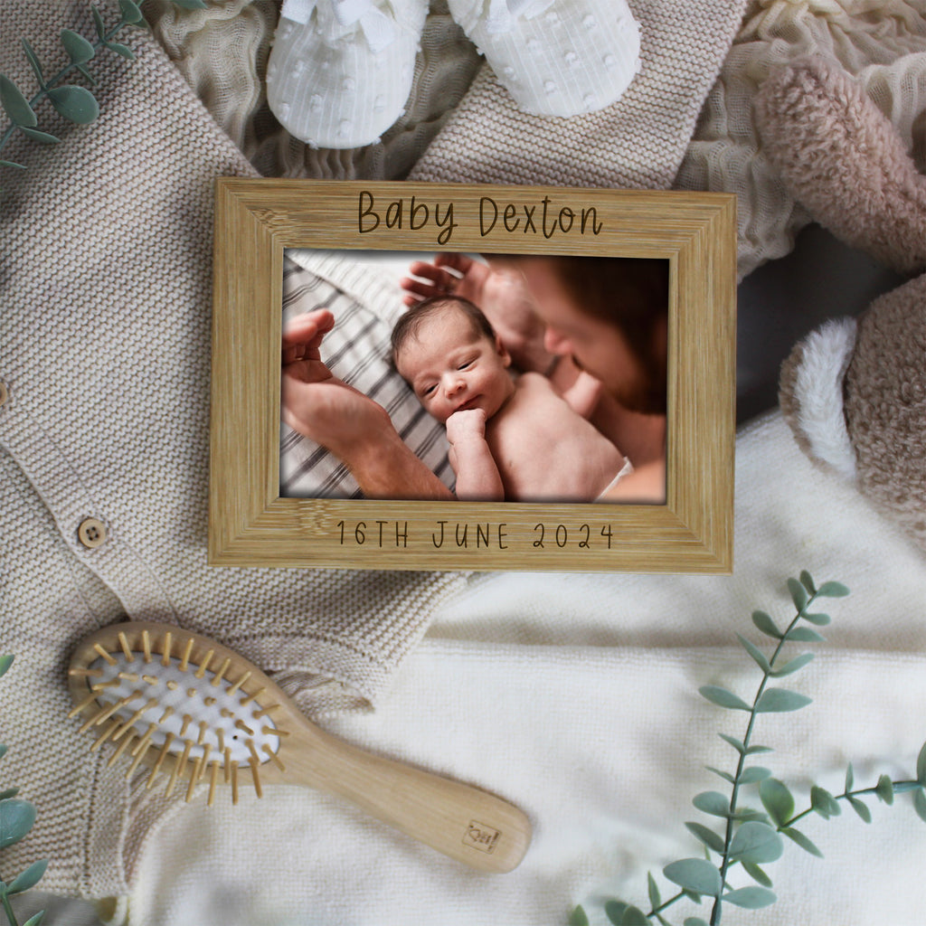 Personalised Wooden Baby Picture Frame