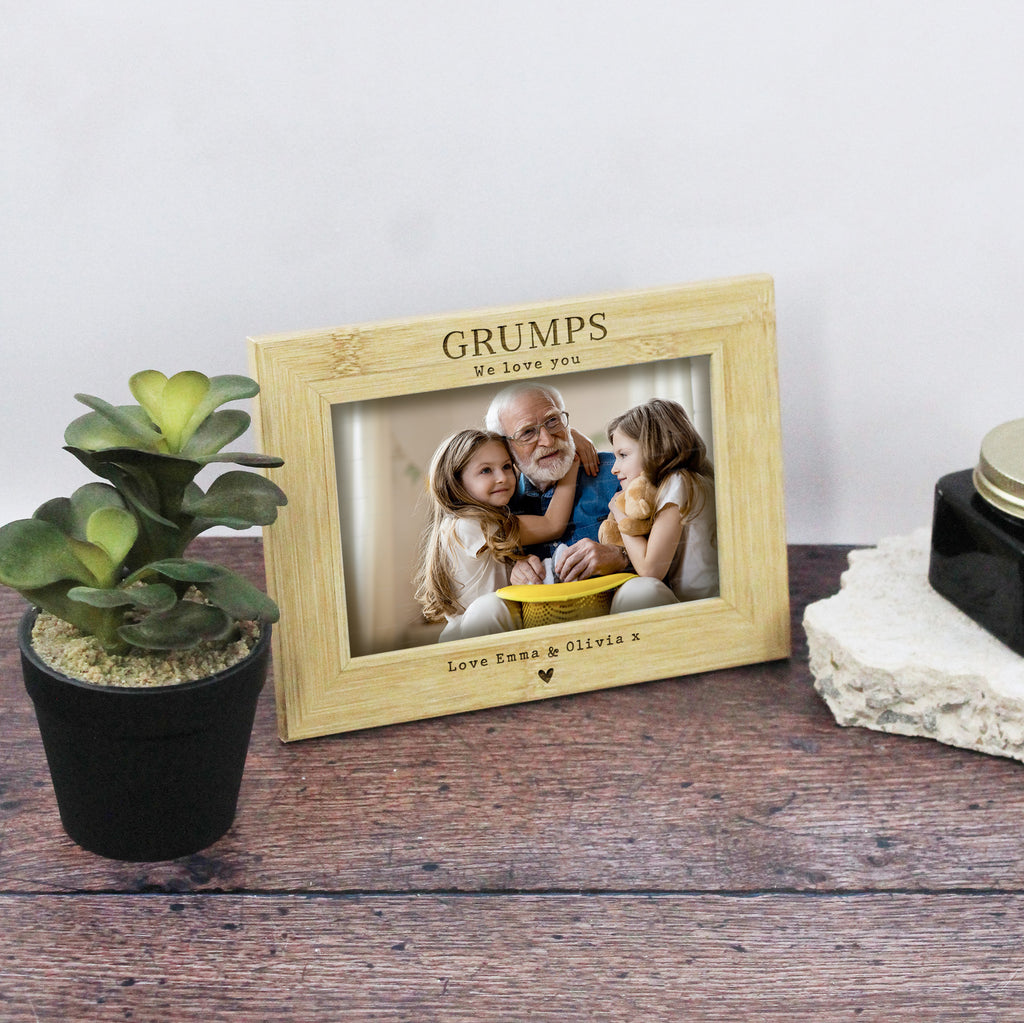 Personalised Wooden 'Grandad I Love You' Photo Frame