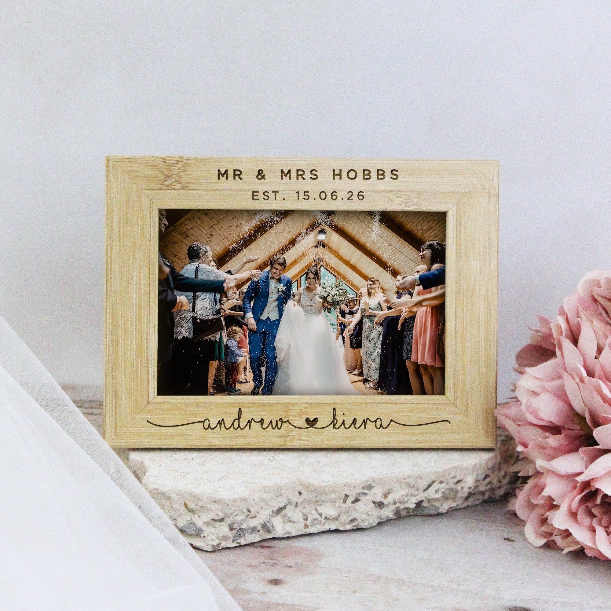 Personalised Memento Great Grandchildren Oak Finish Photo Frame 5 x Personalised Memento Great Grandchildren Oak Finish Photo Frame 5 x