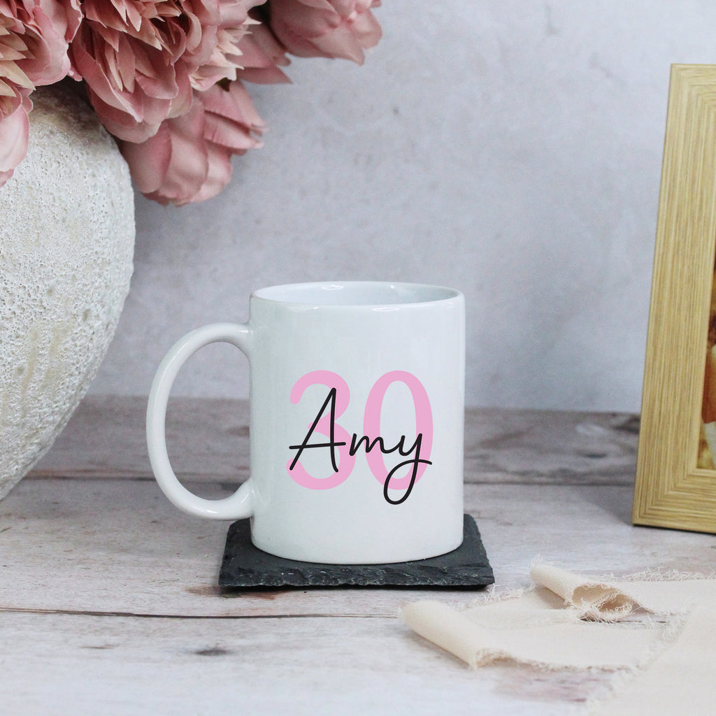 Personalised 30th Birthday Mug & Coaster Set