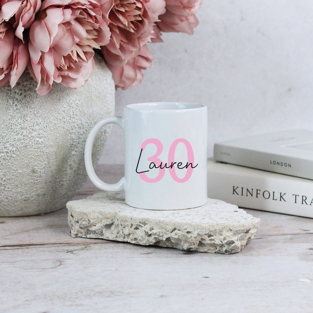 Personalised 30th Birthday Mug & Coaster Set